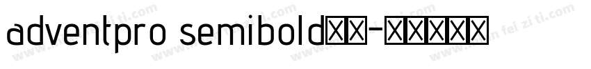adventpro semibold字体字体转换
